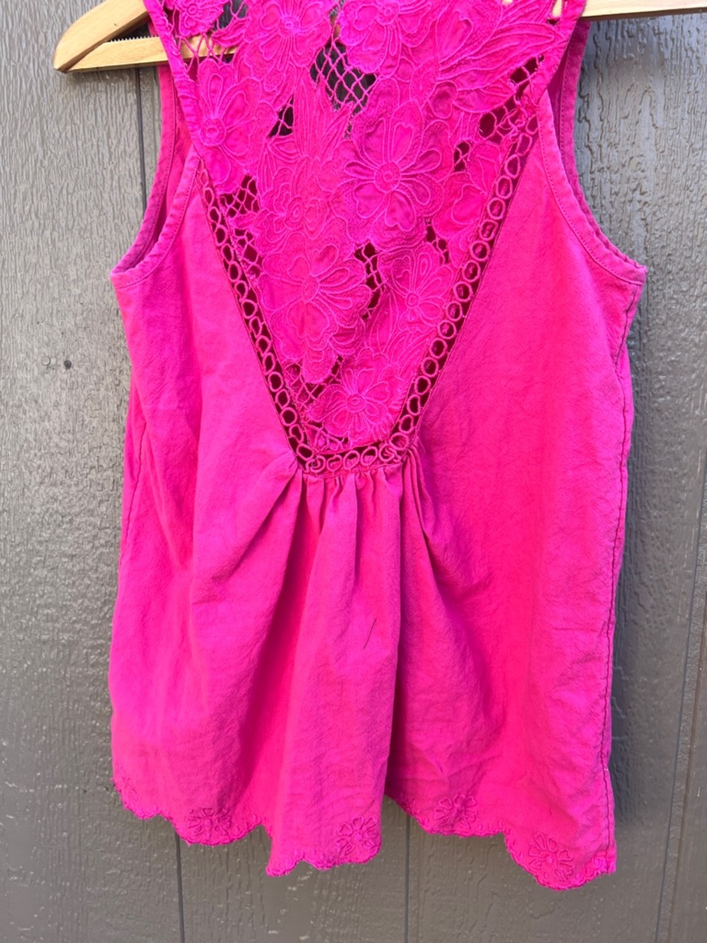 Anthropologie Hot Pink Lace-Back Sleeveless Camisole size S - Picture 10 of 10